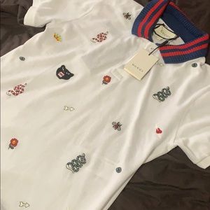 White Gucci Polo